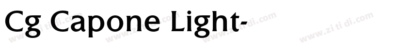 Cg Capone Light字体转换